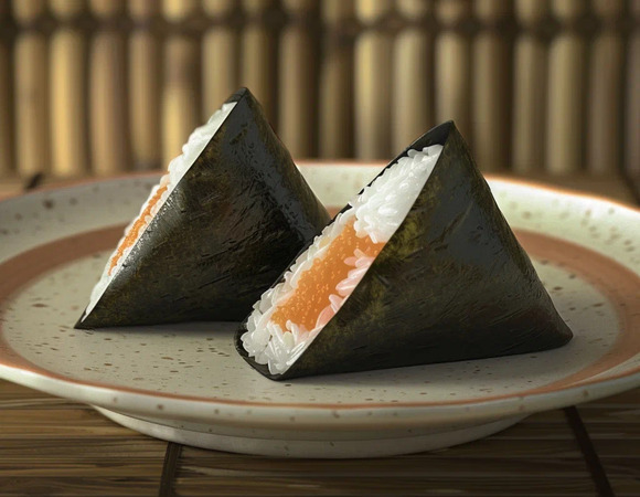 Онигири с лососем