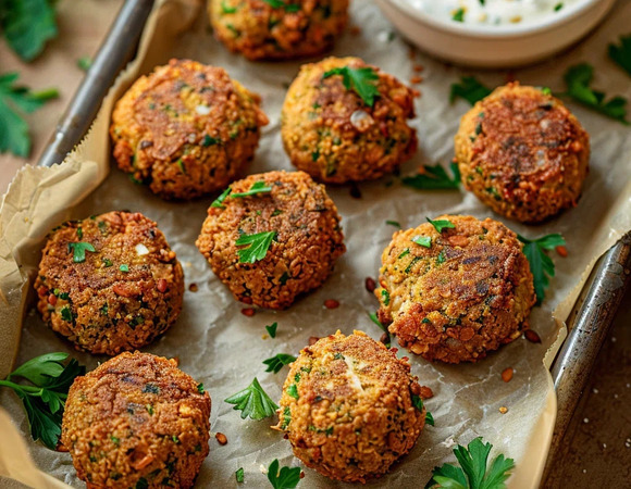 Фалафель из нута, запечённый в духовке