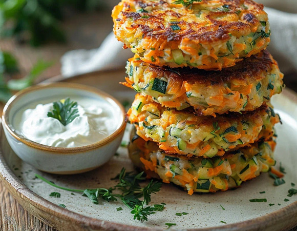 Овощные котлеты с морковью и цукини