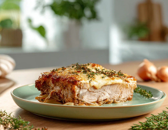 Свинина в духовке по-французски Свинина в духовке по-французски