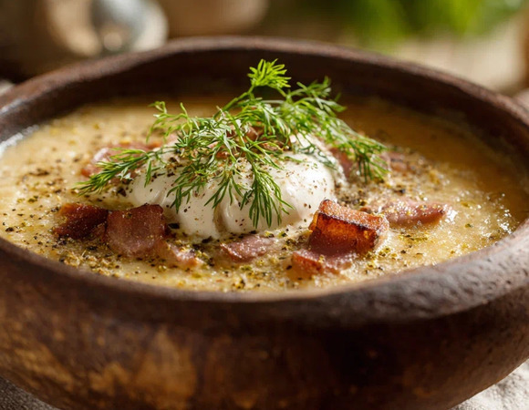 Капустняк с пшеном и копченой грудинкой Капустняк с пшеном и копченой грудинкой