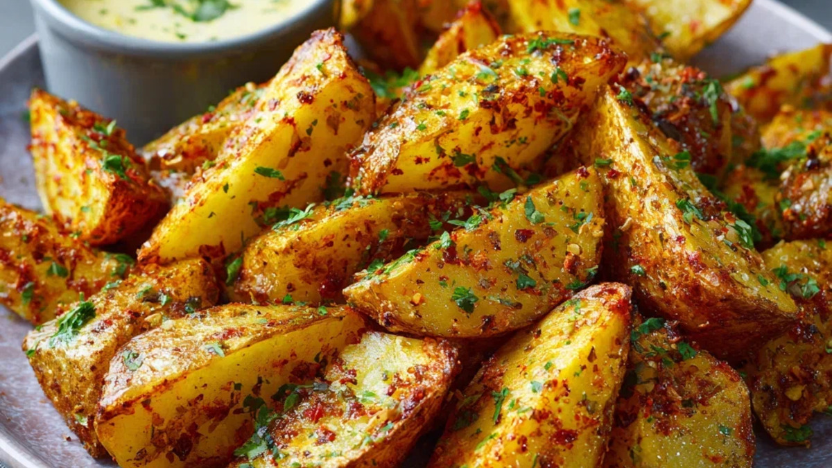 Хрустящая картошка по-деревенски в духовке