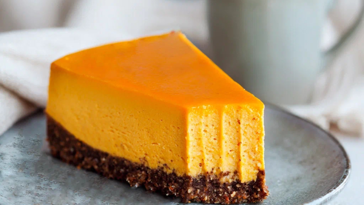 Осенний чизкейк с тыквой и облепихой без выпечки