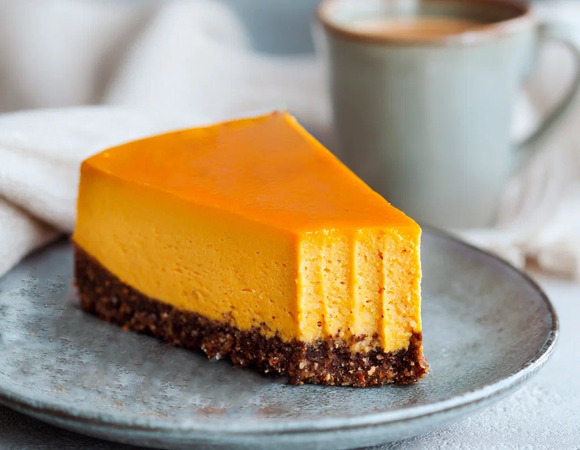 Осенний чизкейк с тыквой и облепихой без выпечки Осенний чизкейк с тыквой и облепихой без выпечки