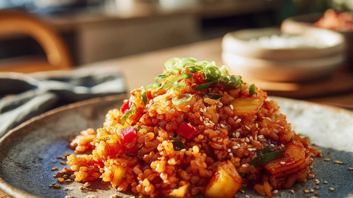 Жареный рис с кимчи