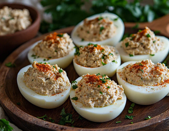 Яичная закуска с нежным тунцовым кремом