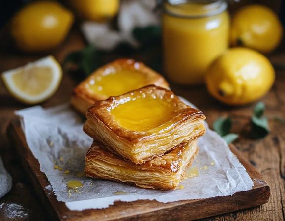 Слойки с лимонным курдом