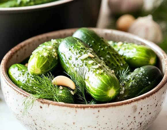 Малосольные огурцы рецепт быстрого приготовления в кастрюле