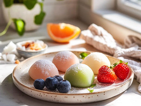 Домашнее пирожное моти ассорти