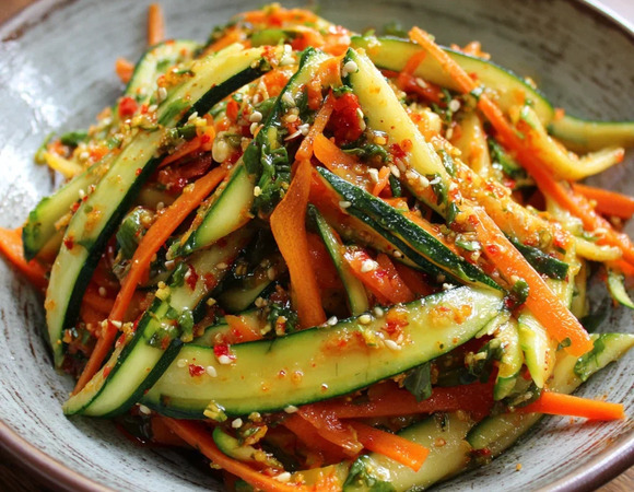 Кабачки с морковью по-корейски 