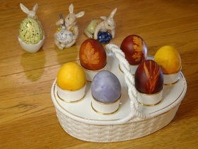 Крашеные пасхальные яйца