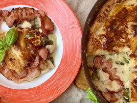 Закрытый пирог с курицей и грибами