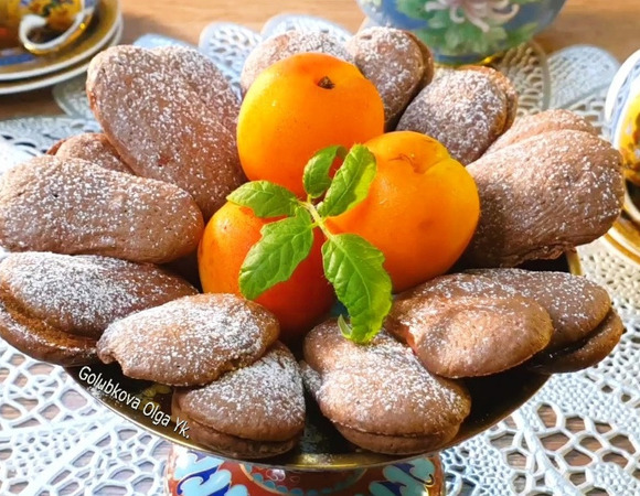 Шоколадное печенье с джемом Шоколадное печенье с джемом