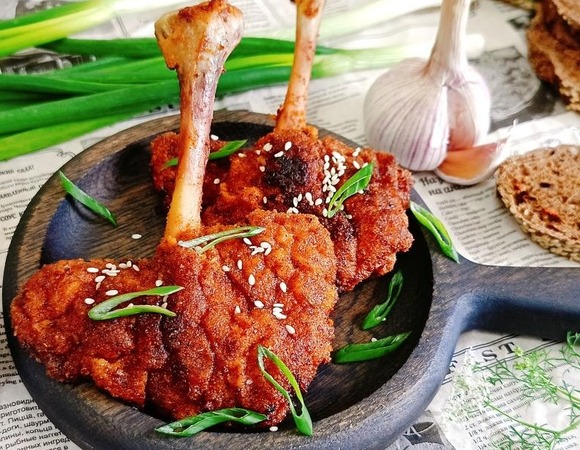 Куриные голени в хрустящей панировке Куриные голени в хрустящей панировке