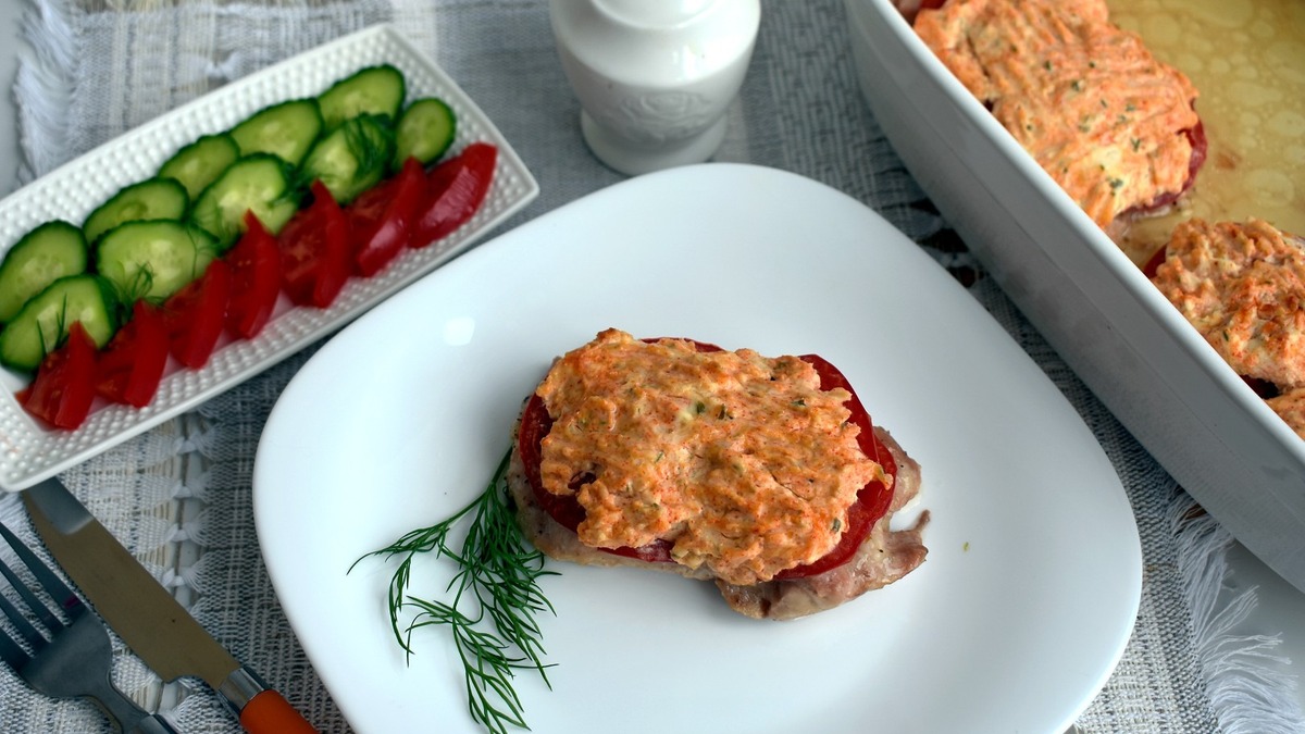 Куриное филе под творожным сыром