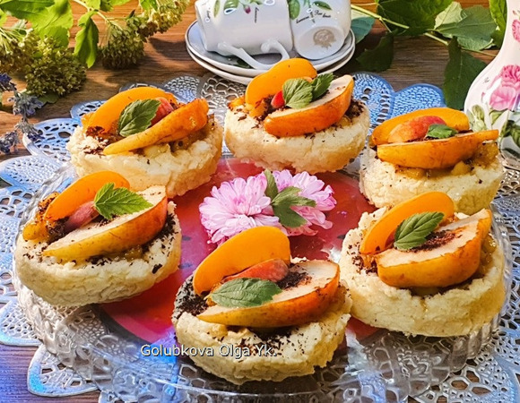Запечённая пшённая каша с фруктами