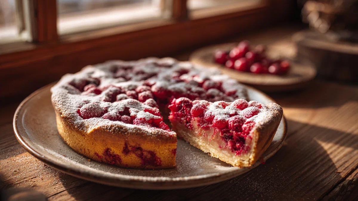 Пирог с брусникой