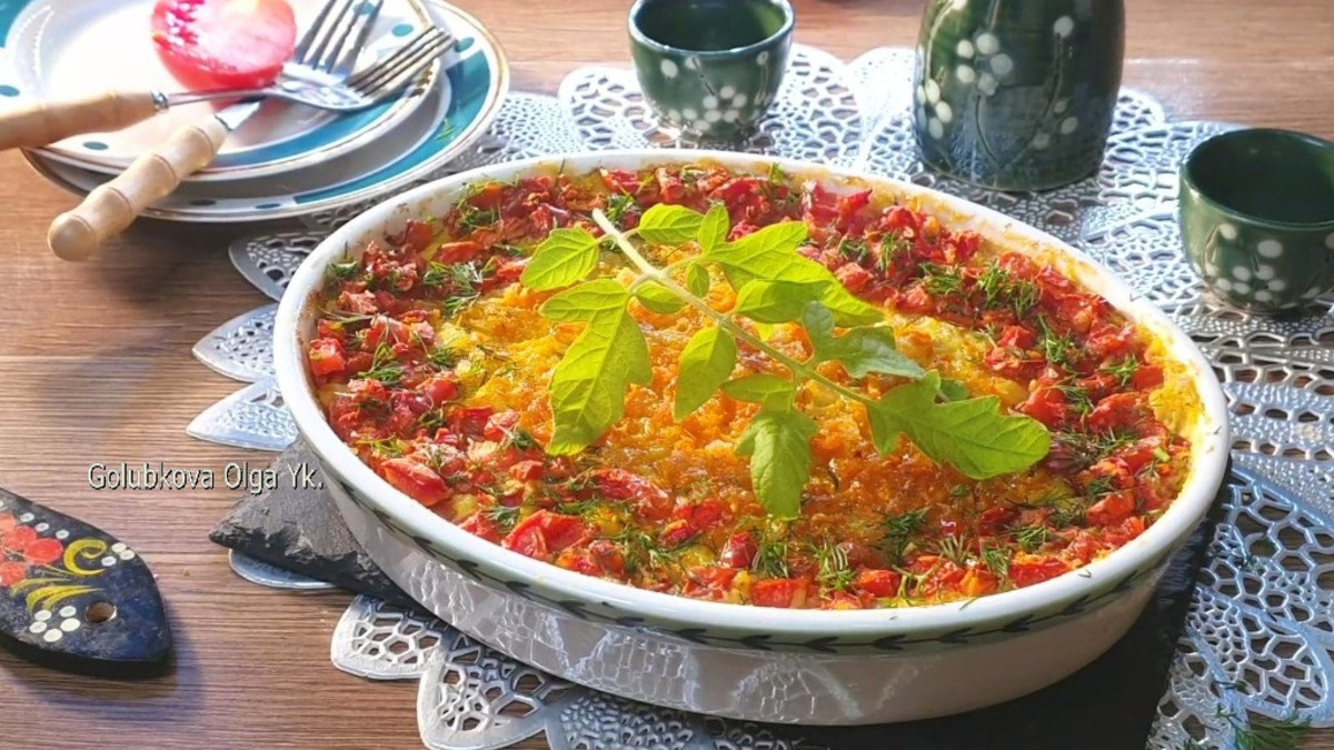 Овощная запеканка с манной крупой