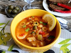 Сборная рыбная солянка "Сытый папа"