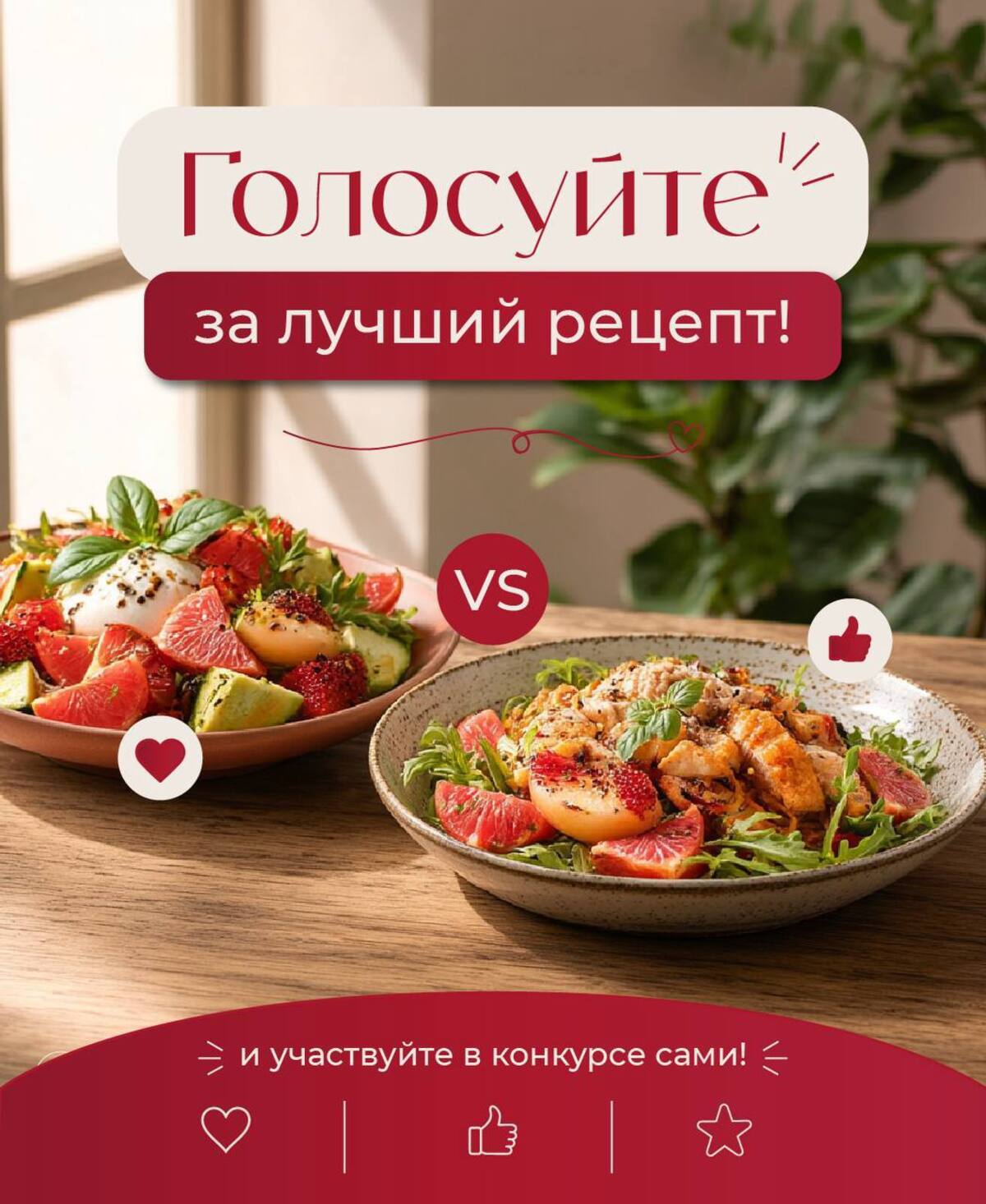Теперь все зависит от вас: выберите лучшие рецепты конкурса "Едим Дома"